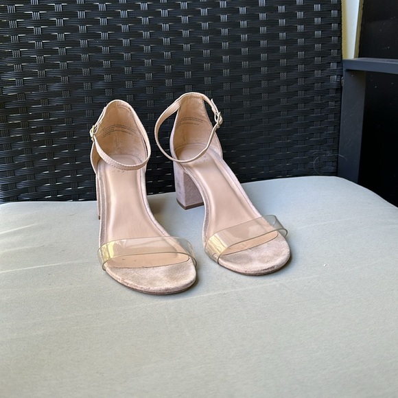 A new day | Nude block heel | clear strap - Picture 2 of 3